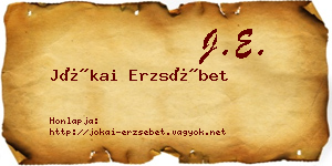 Jókai Erzsébet névjegykártya